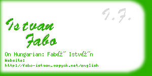 istvan fabo business card