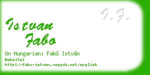 istvan fabo business card